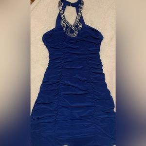 Hailey Logan by Adrianna Papell Blue Dress Size Medium